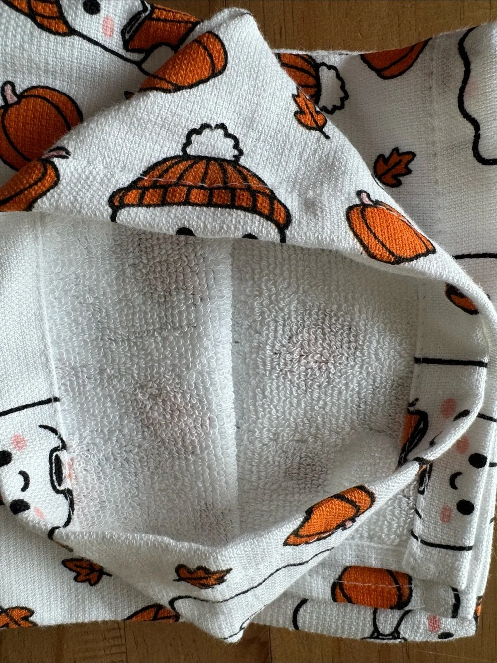 Cute Beanie Ghost Casaba Towel Set Coffee Lover Bookish Fall Halloween Decor